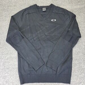 Oakley Sweater Men's Tailored Fit V-Neck Pullover Long Sleeve Black Large Golf